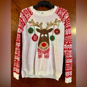 Vanity Reindeer Christmas Sweater